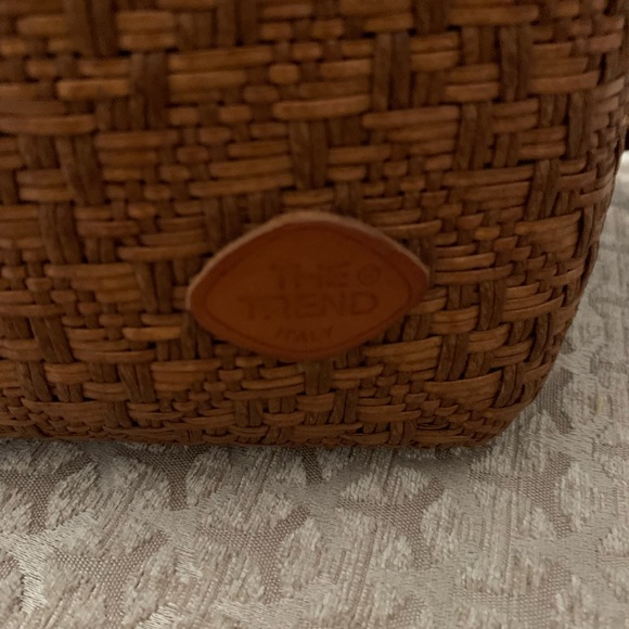 Vintage The Trend Purse Brown woven Straw shoulder bag - Picture 2 of 10